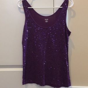 A.n.a sequin sleeveless tank